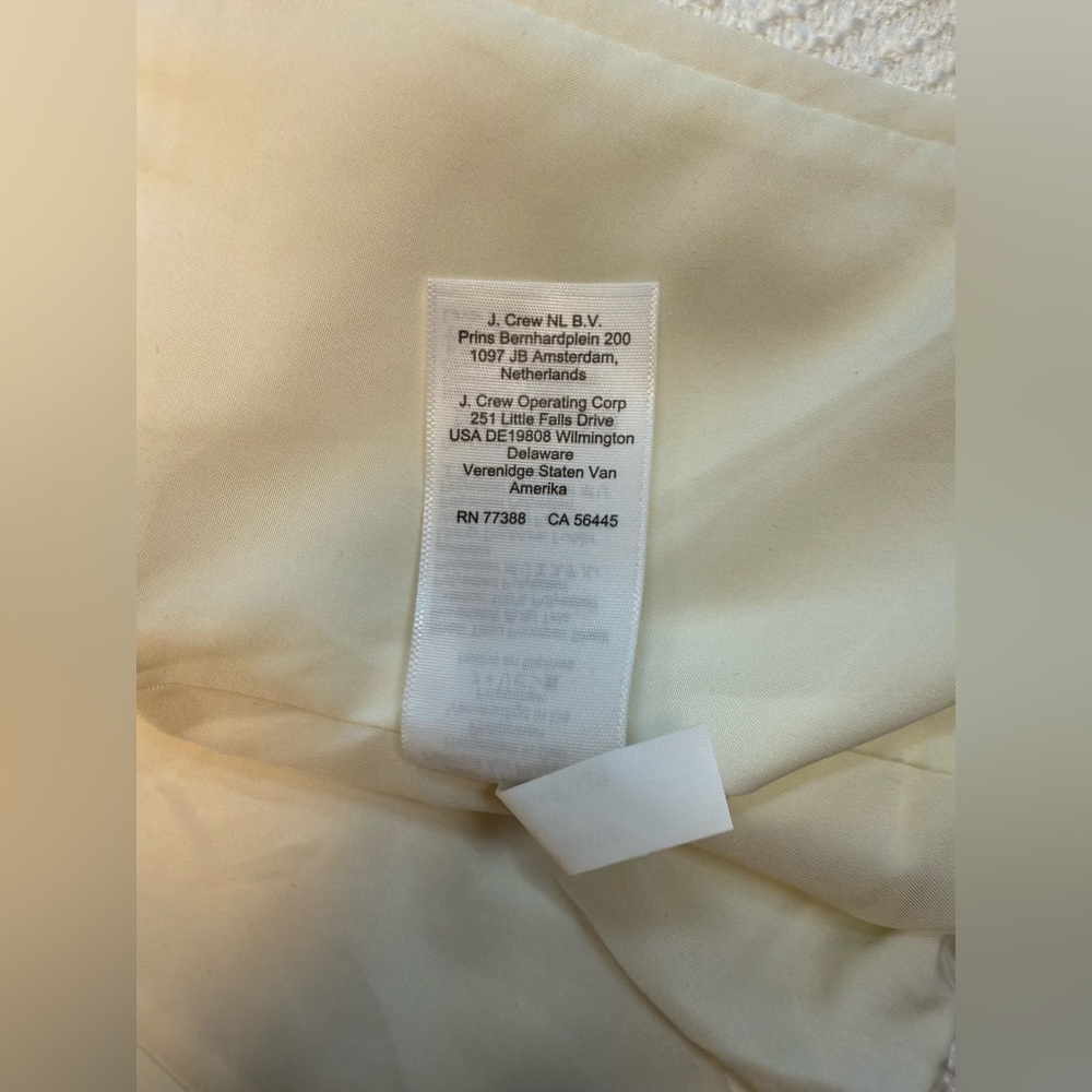 J.CREW *NWT* Tweed Lady Jacket White w/ Pearl Buttons Size XXS BW284 - Picture 12 of 14